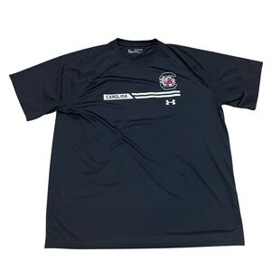 Under Armour South Carolina Gamecocks HeatGear Shirt Mens 2XL Black Athletic Tee